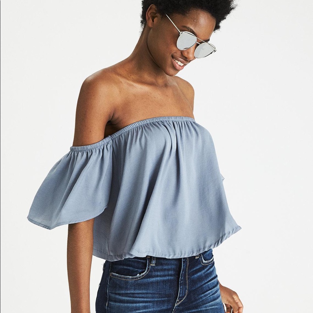 AEO Silk off the shoulder top size XS